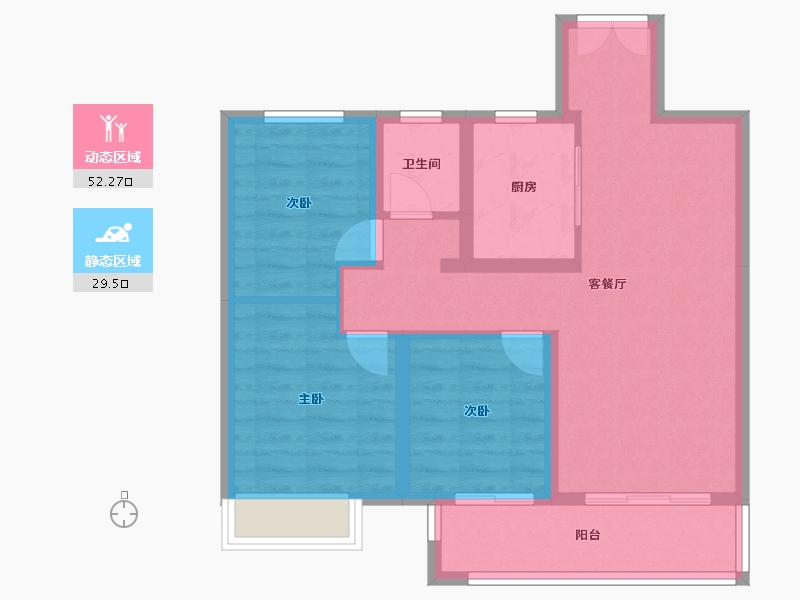 河北省-沧州市-吾悦华府-72.00-户型库-动静分区