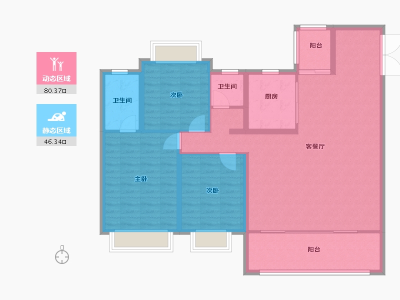 江苏省-镇江市-金辉·优步鑫苑-115.34-户型库-动静分区