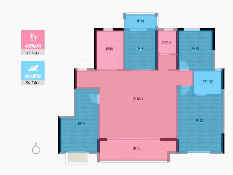 江苏省-镇江市-江南桃源-114.78-户型库-动静分区