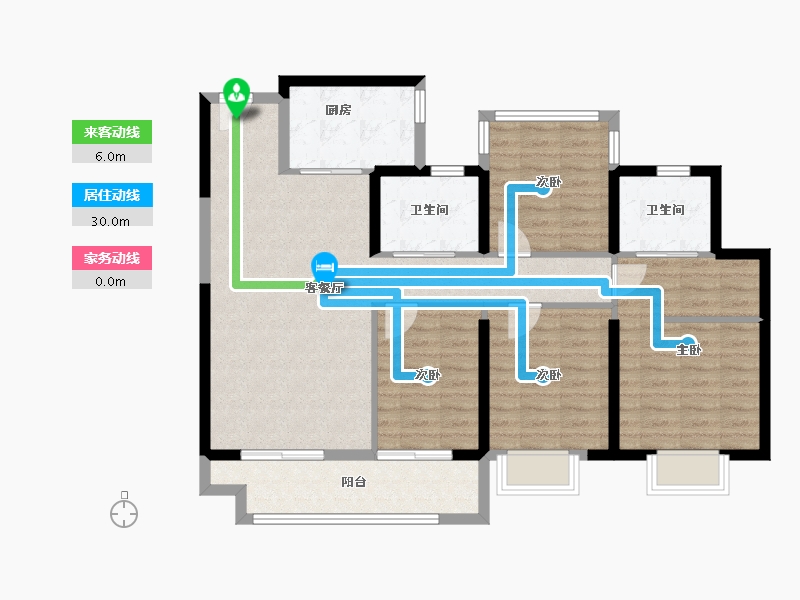 江苏省-镇江市-恒泰·蓝湾-101.75-户型库-动静线