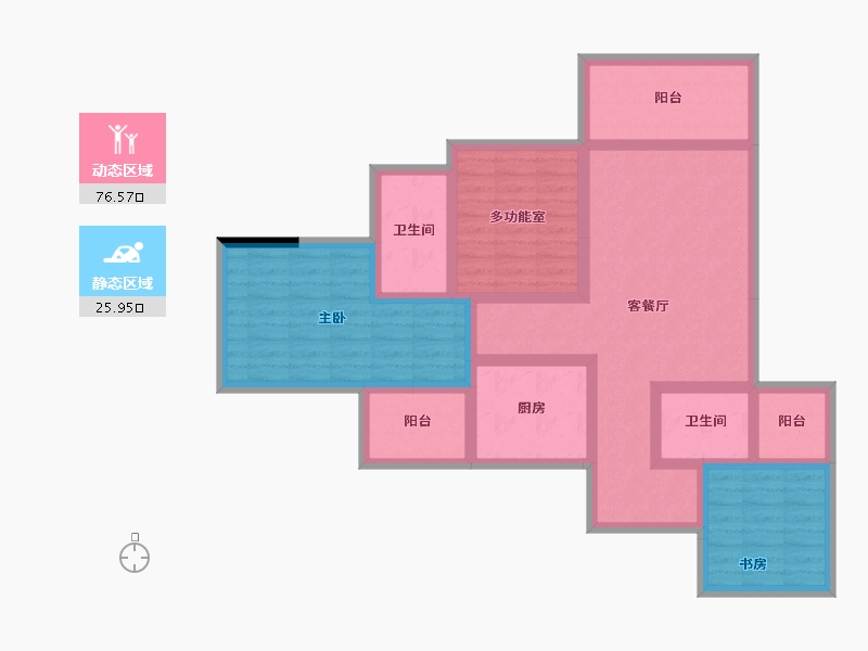 贵州省-贵阳市-中环国际F区(公园1号)-89.00-户型库-动静分区