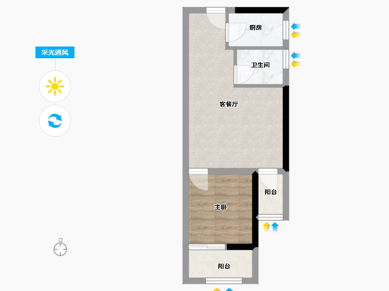 广东省-深圳市-甲子塘-54.00-户型库-采光通风