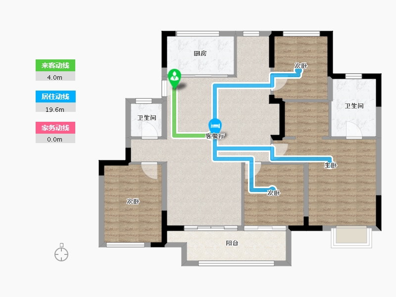 江苏省-镇江市-万科翡翠江湾-110.18-户型库-动静线