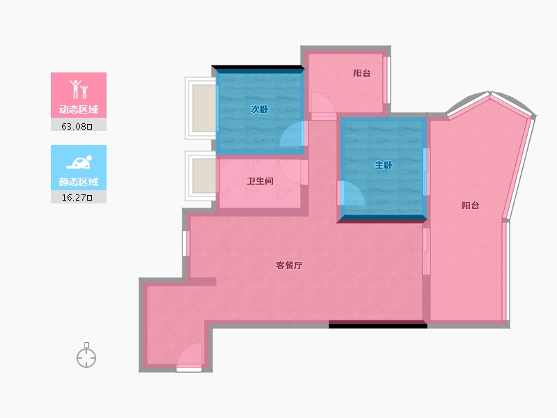 海南省-三亚市-航天云海台-70.14-户型库-动静分区