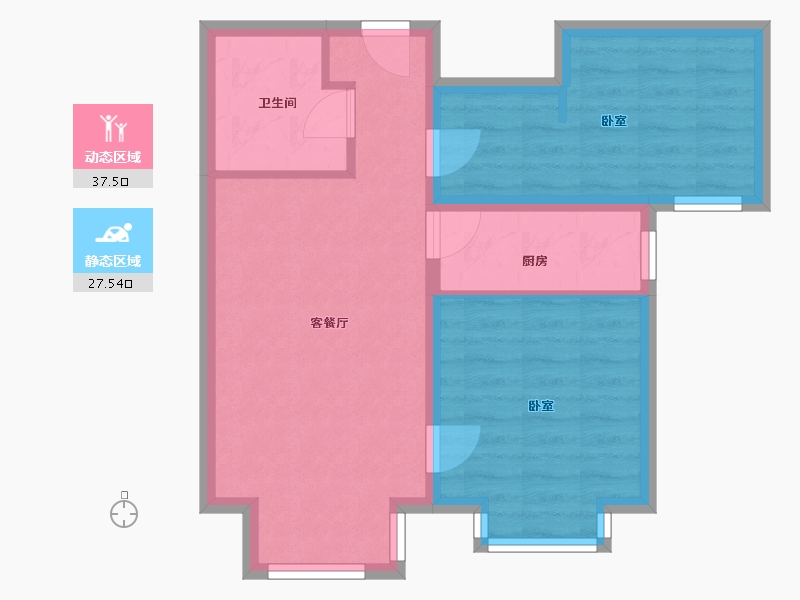 北京-北京市-首开熙悦山熹园-64.65-户型库-动静分区