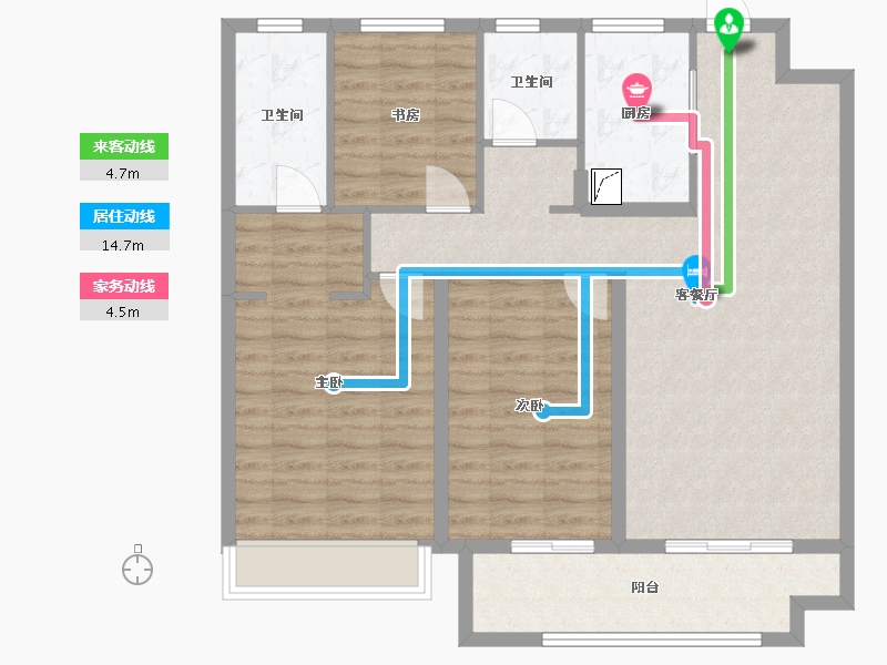 江苏省-徐州市-丰县秀水华庭二期-102.00-户型库-动静线