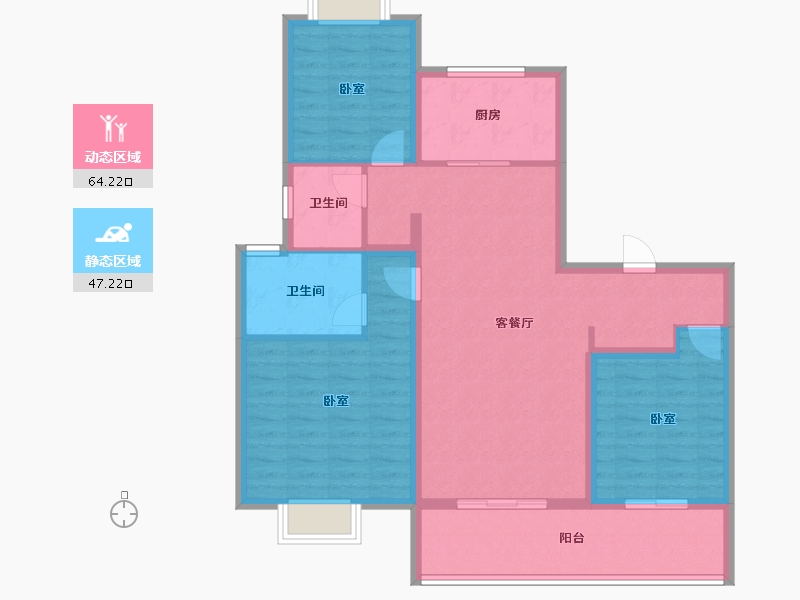 江苏省-镇江市-旭辉·宸悦赋-100.00-户型库-动静分区