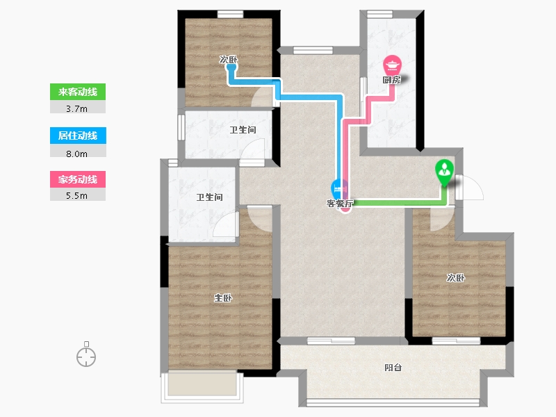 山东省-德州市-百合新城·智信园-99.30-户型库-动静线