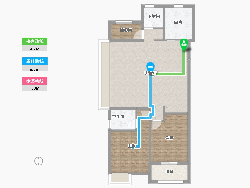 山东省-德州市-蓝镇桃源春晓-92.26-户型库-动静线