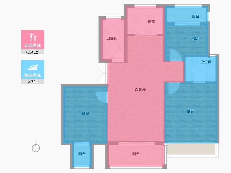 安徽省-巢湖市-中顺观澜府-74.46-户型库-动静分区