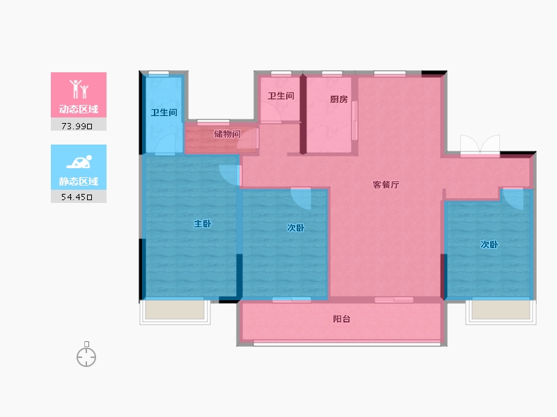 山东省-德州市-禹城金辰府-115.99-户型库-动静分区