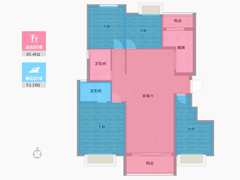 四川省-成都市-新城金樾世家-104.73-户型库-动静分区