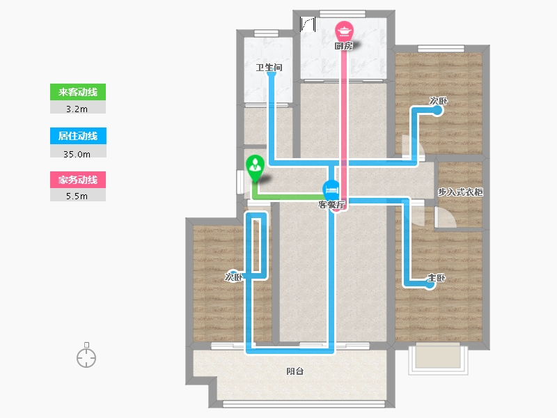 山东省-日照市-阳光新城-92.23-户型库-动静线