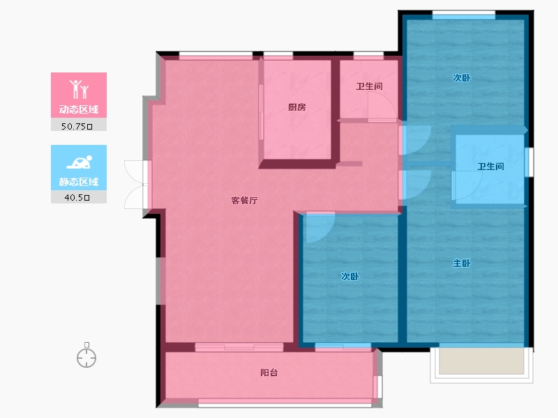 河南省-郑州市-郑州华侨城-91.20-户型库-动静分区