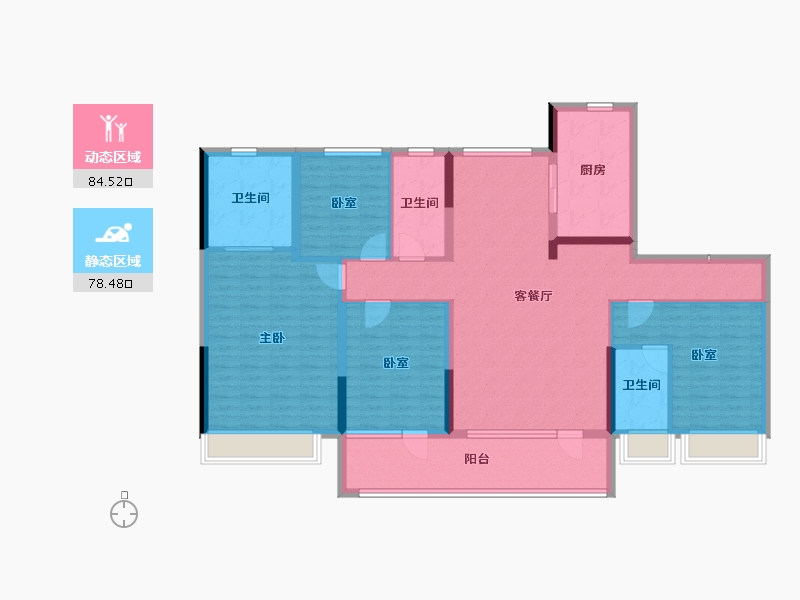 山东省-烟台市-碧桂园凤凰铭著-147.20-户型库-动静分区