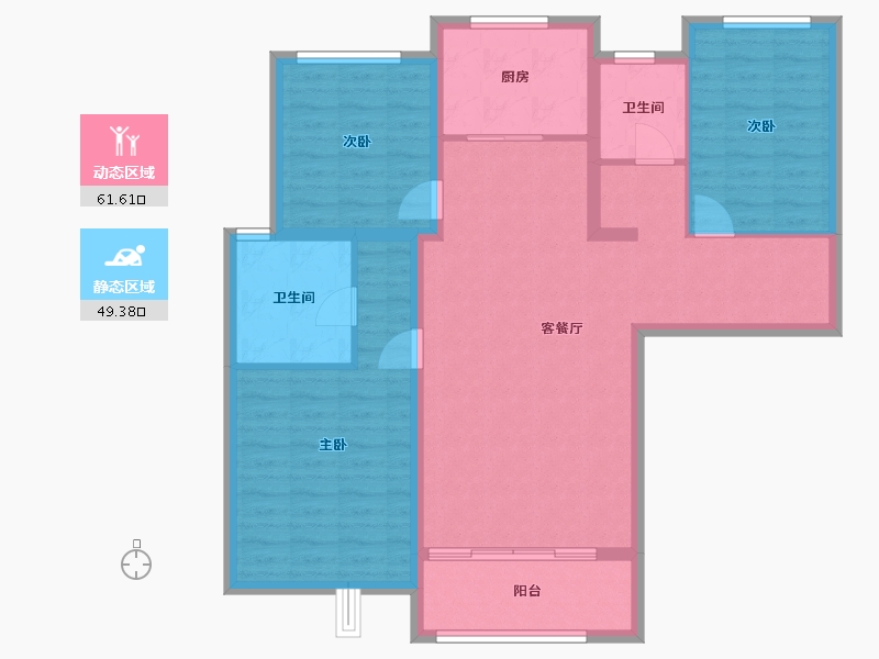 河南省-洛阳市-建业中弘城-99.72-户型库-动静分区