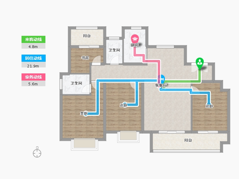 江苏省-镇江市-保集·梧桐墅-114.40-户型库-动静线