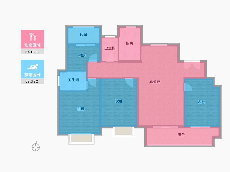 江苏省-镇江市-保集·梧桐墅-114.40-户型库-动静分区