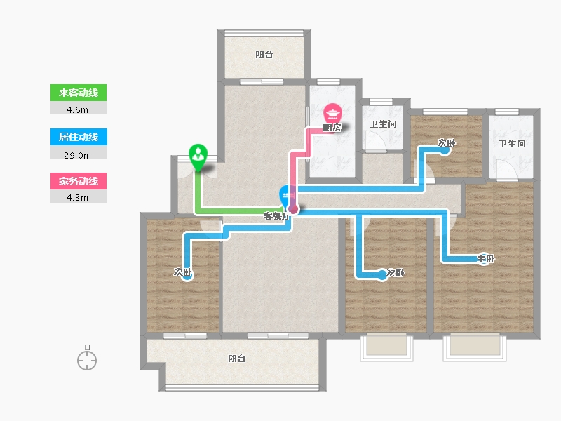 江苏省-镇江市-保集·梧桐墅-124.80-户型库-动静线