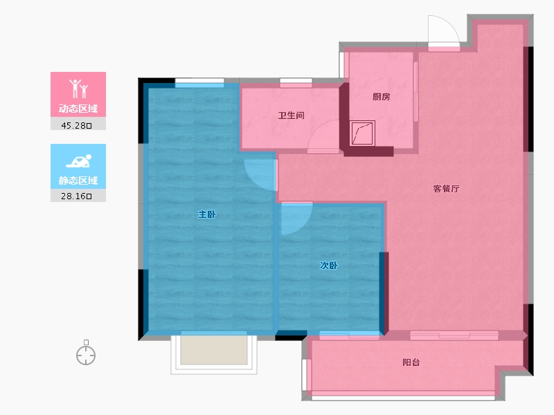 湖北省-襄阳市-民发东著-65.83-户型库-动静分区