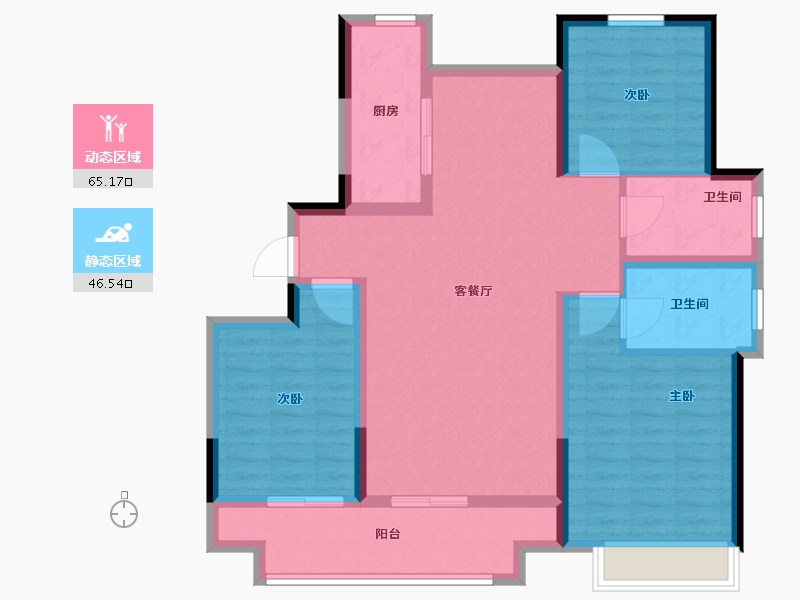 山东省-德州市-百合新城·智信园-100.00-户型库-动静分区