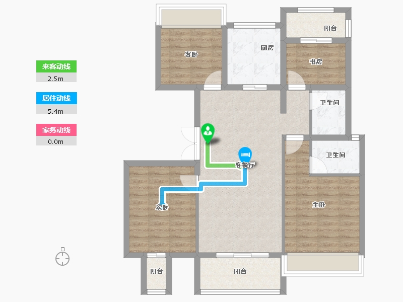 安徽省-巢湖市-中顺观澜府-92.87-户型库-动静线