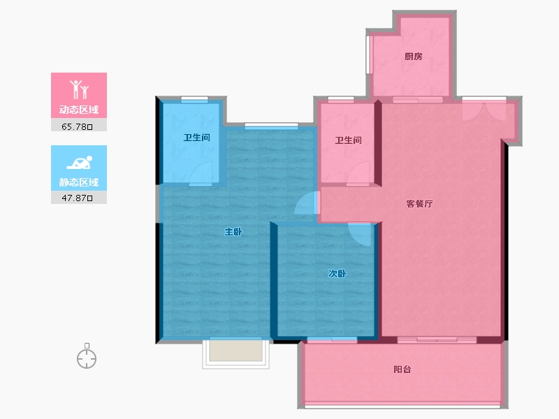 江苏省-镇江市-保集·梧桐墅-103.00-户型库-动静分区