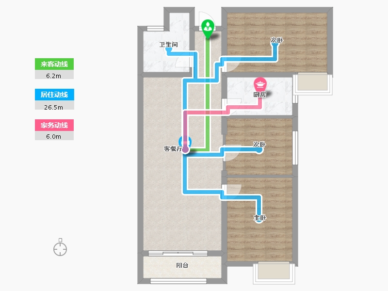 河南省-洛阳市-建业中弘城-83.33-户型库-动静线