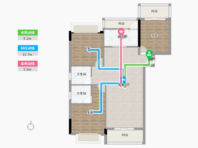 湖北省-襄阳市-房投翰林府-97.28-户型库-动静线