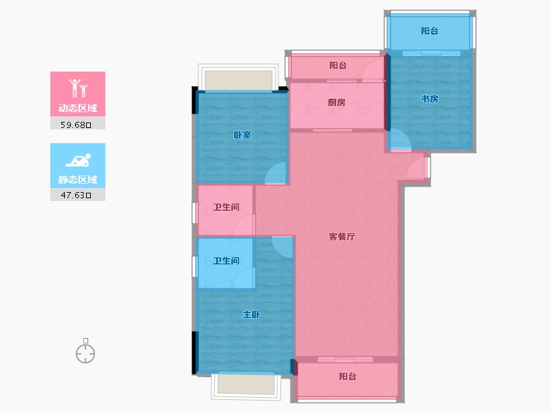 湖北省-襄阳市-房投翰林府-97.28-户型库-动静分区