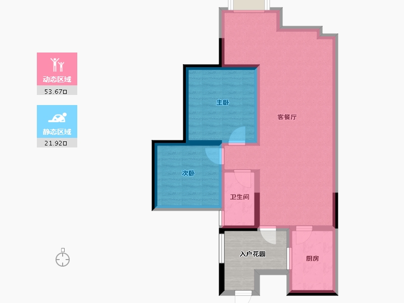 四川省-德阳市-凯州国际-74.40-户型库-动静分区