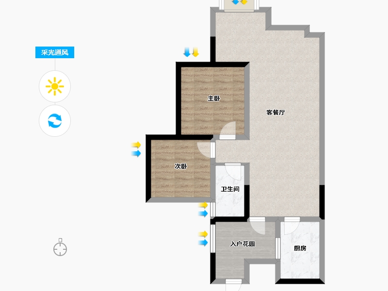 四川省-德阳市-凯州国际-74.40-户型库-采光通风