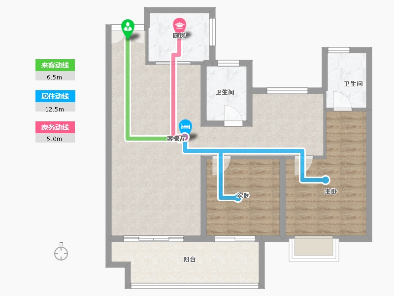 江苏省-镇江市-保集·梧桐墅-92.00-户型库-动静线