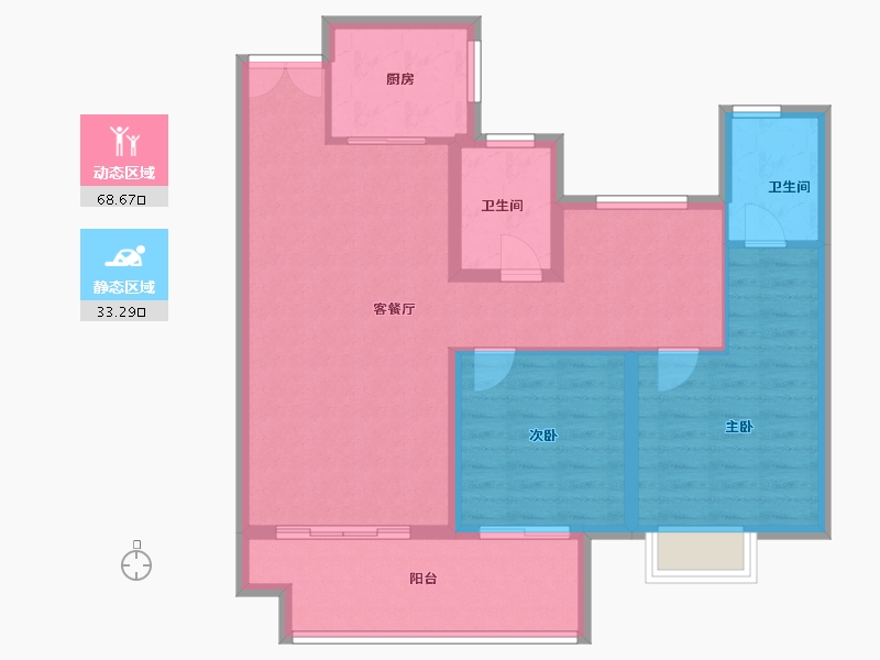 江苏省-镇江市-保集·梧桐墅-92.00-户型库-动静分区