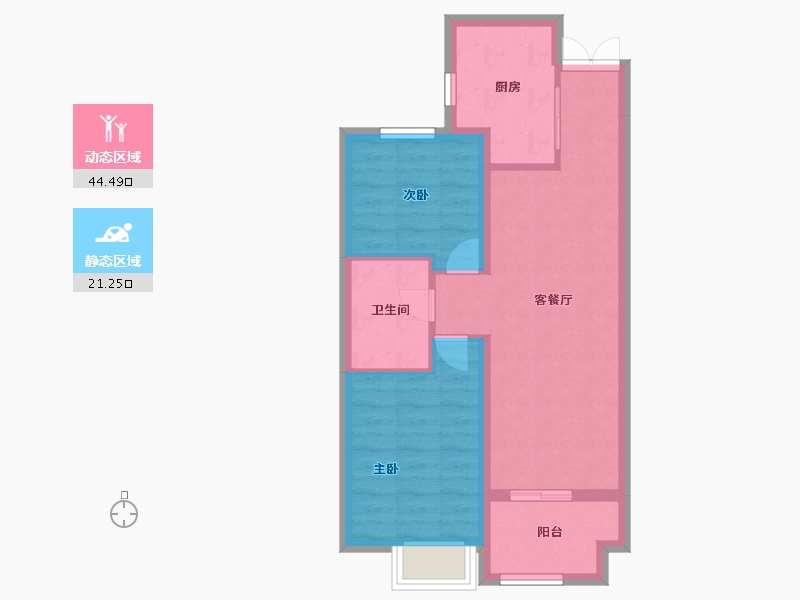 山东省-德州市-名仕雅居二期-58.40-户型库-动静分区