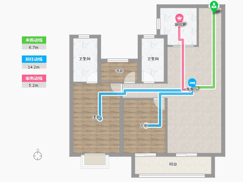 山东省-德州市-万星君澜府-92.80-户型库-动静线