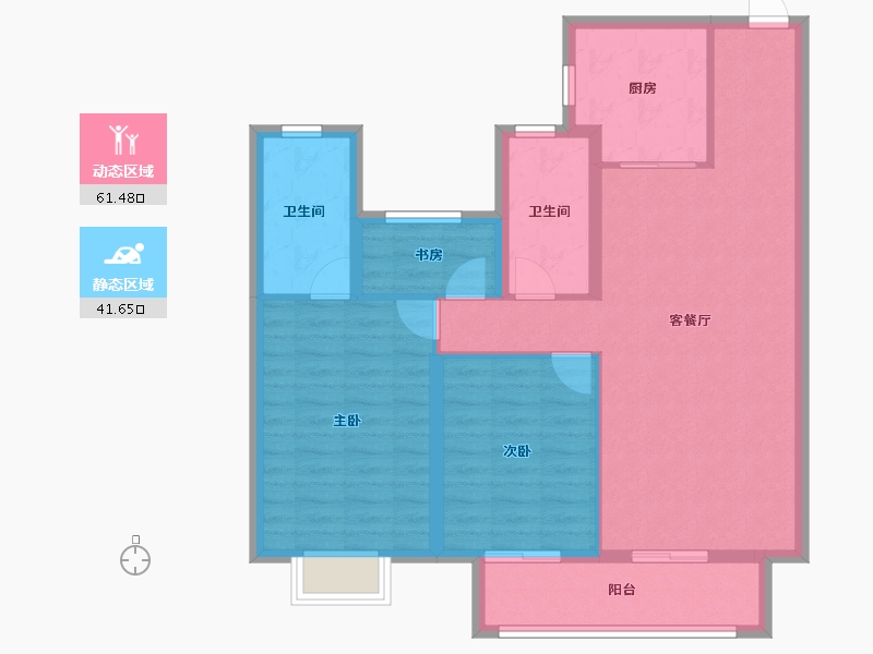 山东省-德州市-万星君澜府-92.80-户型库-动静分区