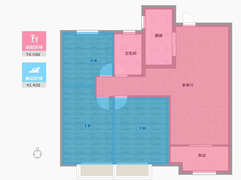 山东省-德州市-东海万和城-87.99-户型库-动静分区