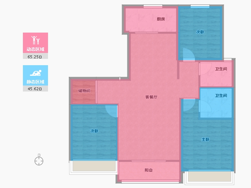 山东省-德州市-名匠华府-100.80-户型库-动静分区