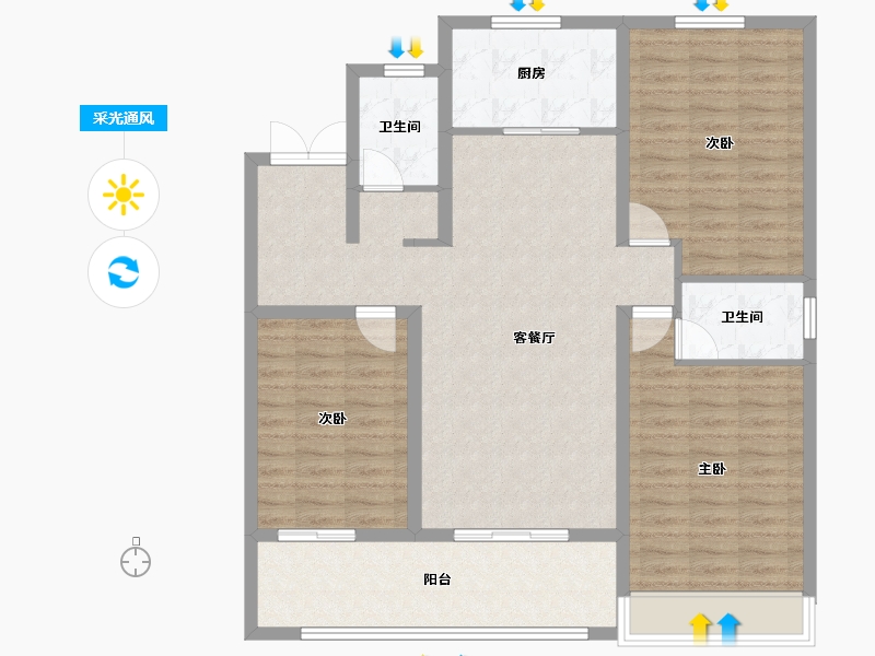 山东省-德州市-联强·江南艺境-108.10-户型库-采光通风