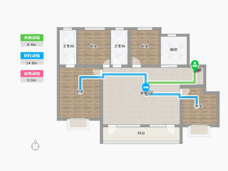 吉林省-吉林市-泽信·江山府-109.53-户型库-动静线