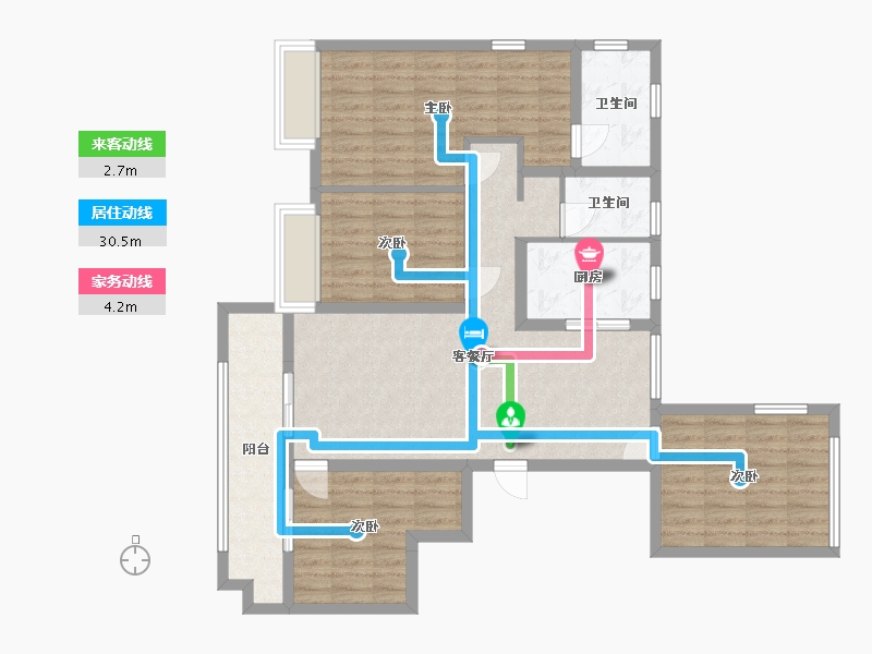 浙江省-湖州市-上实雍景湾-122.00-户型库-动静线