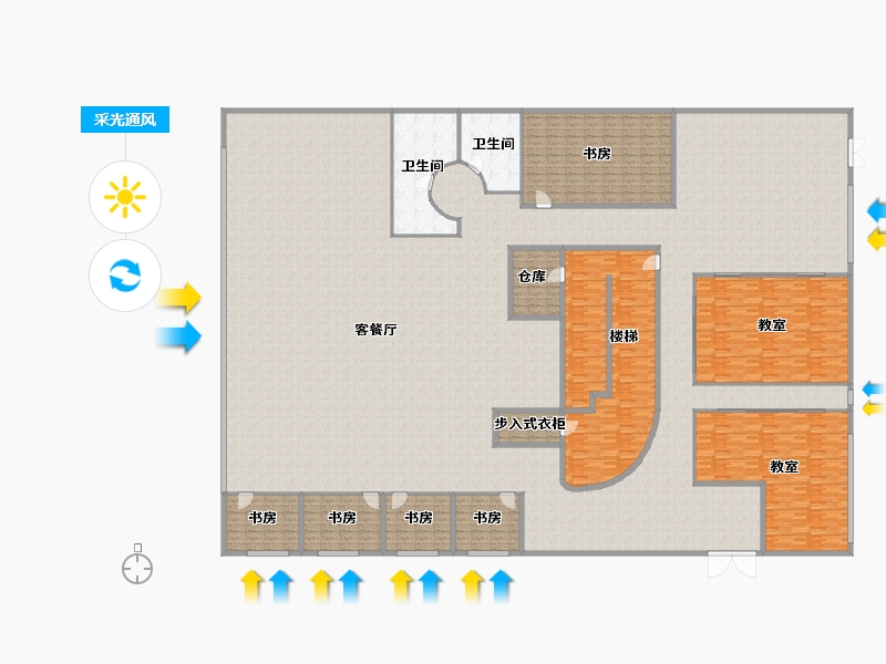 浙江省-杭州市-餐厅-300.00-户型库-采光通风