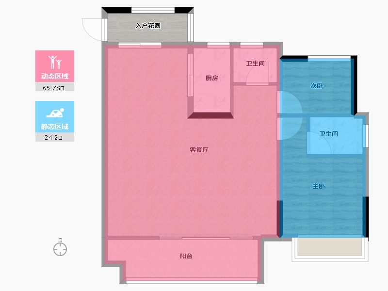 安徽省-亳州市-杭颐师大学府·状元府-86.40-户型库-动静分区