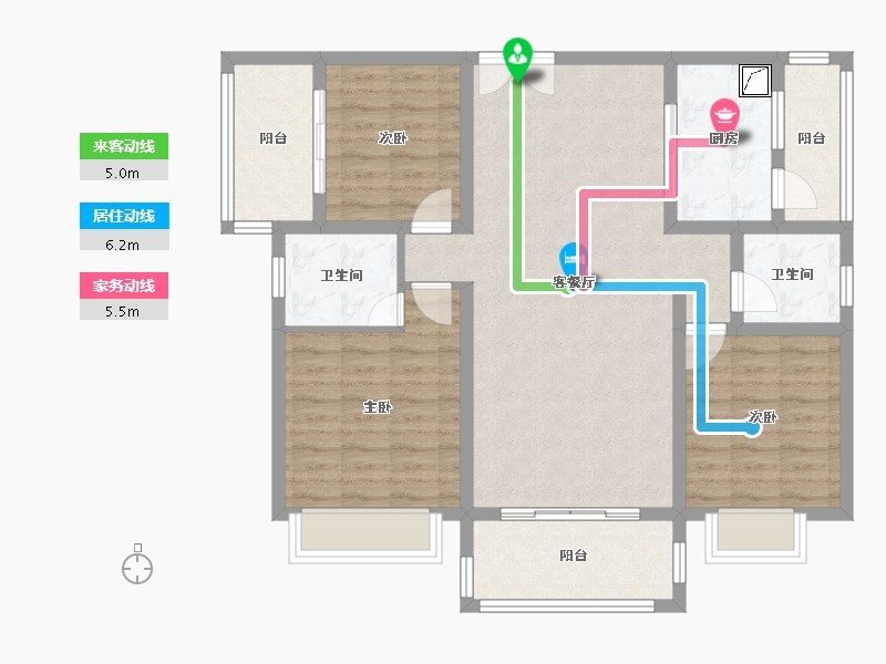 湖南省-衡阳市-常盛小区-124.39-户型库-动静线