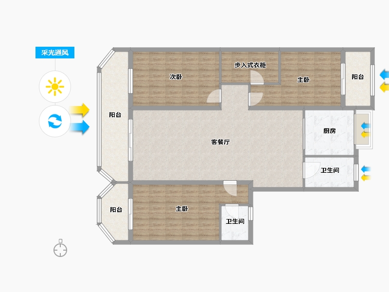 河北省-石家庄市-方北新村-139.00-户型库-采光通风