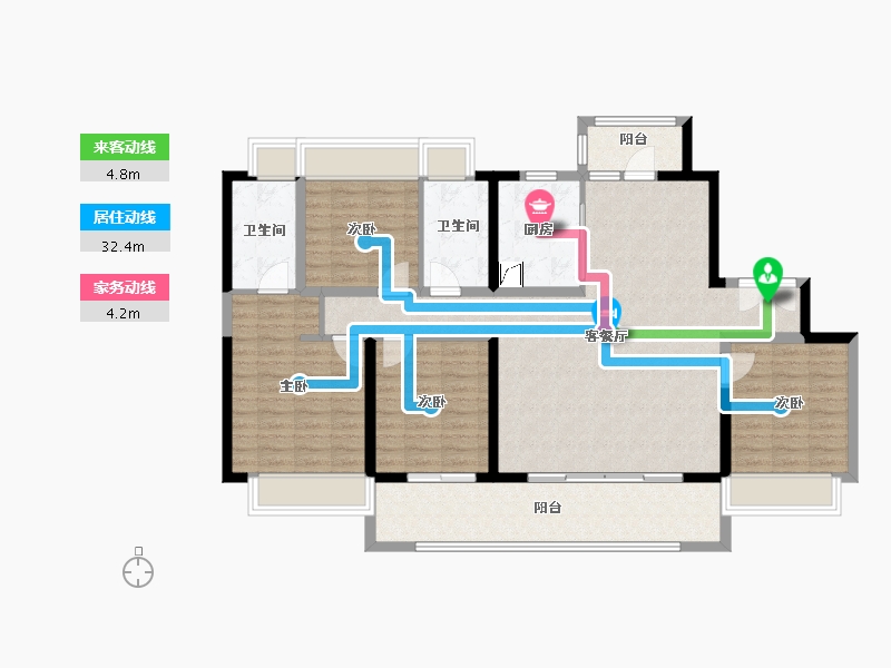 云南省-昭通市-乌蒙水乡-127.00-户型库-动静线