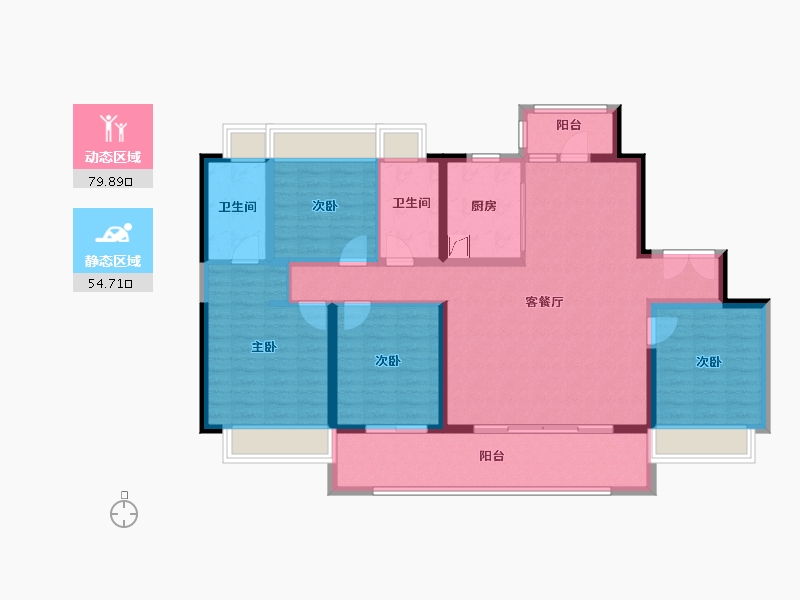 云南省-昭通市-乌蒙水乡-127.00-户型库-动静分区