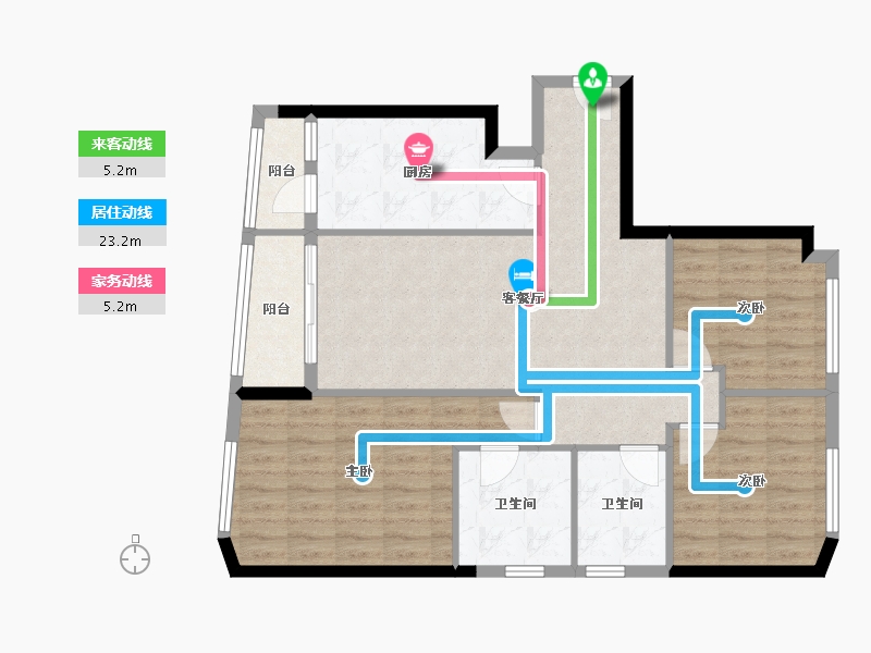 四川省-成都市-天府汇中心-92.77-户型库-动静线