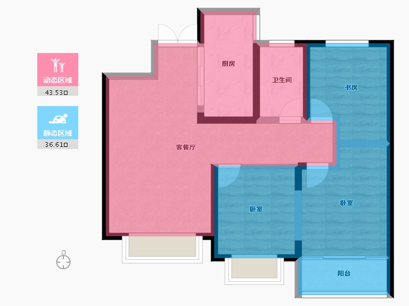 甘肃省-天水市-昊泰翡翠城-71.02-户型库-动静分区